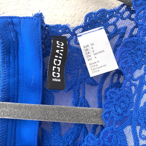 Blue Lace Divided Dress - Picture 5 of 8